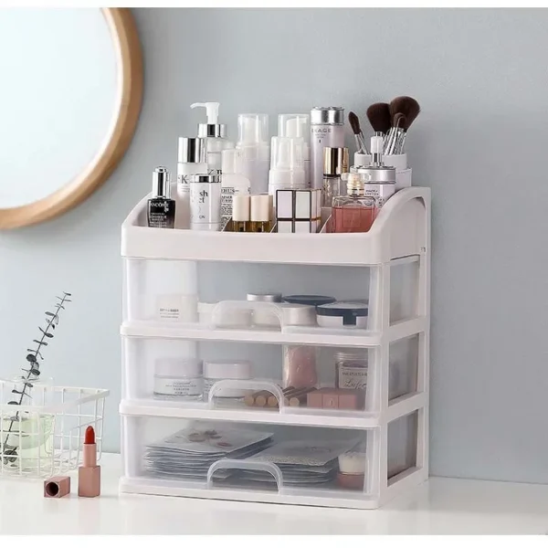 Make Up Case Jewelry Container Box Makeup Organizer Drawers Plastic Cosmetic Storage Box - Image 2