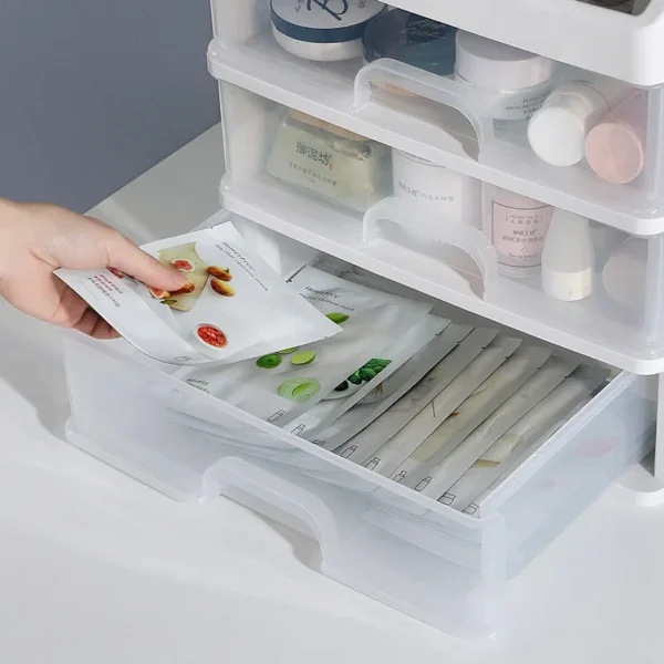 Make Up Case Jewelry Container Box Makeup Organizer Drawers Plastic Cosmetic Storage Box - Image 4