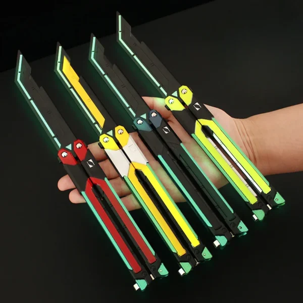 Valorant Peripheral Metal Model Fearless Contract Practice Props Large RGX Luminous Graphics Butterfly Knife Home Accessories - Image 2