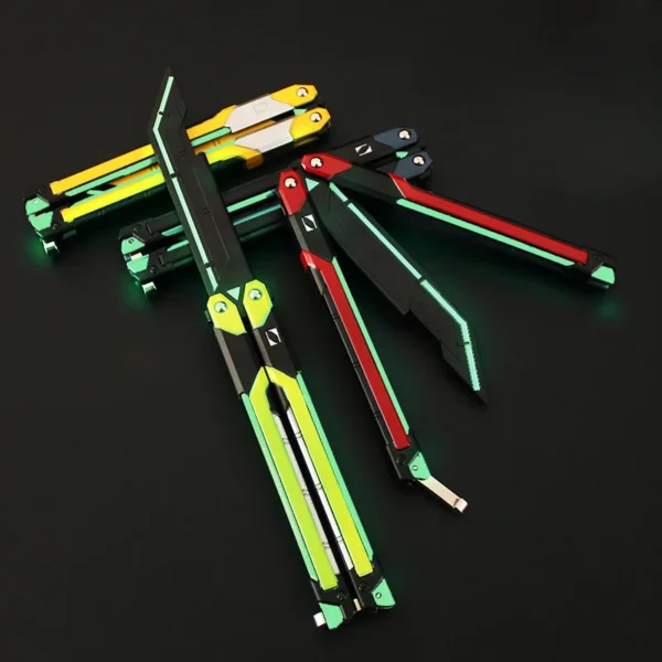 Valorant Peripheral Metal Model Fearless Contract Practice Props Large RGX Luminous Graphics Butterfly Knife Home Accessories - Image 3