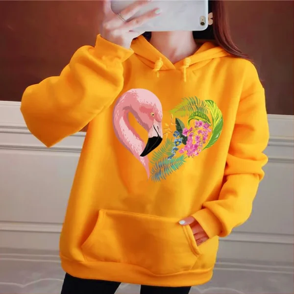 Harajuku Womens Sweater Lazy Hoodie Sportswear Pullover Casual Shirt Ladies Winter Jacket 2021year Retro Hoodie Cartoon Print - Image 5