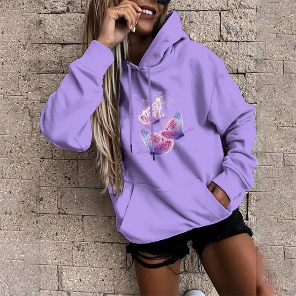 New Style Hoodie 2021 Lazy Style Womens Sweater Sportswear Pullover Polyester Cotton Shirt Casual Womens Hoodie - Image 6