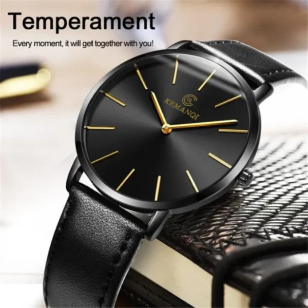 Ultra Thin Men Watch Leather - Image 3