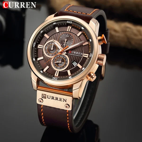 CURREN Men Watch Leather Strap - Image 2