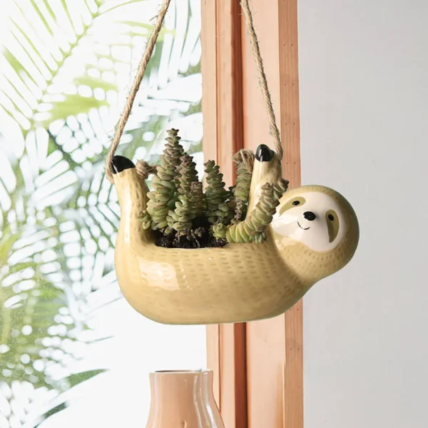 Ceramic Hanging Plant Pot Cartoons Animal Vase