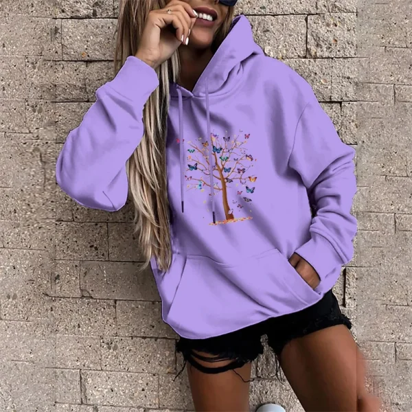 New Style Hoodie 2021 Lazy Style Womens Sweater Sportswear Pullover Polyester Cotton Shirt Casual Womens Hoodie - Image 5