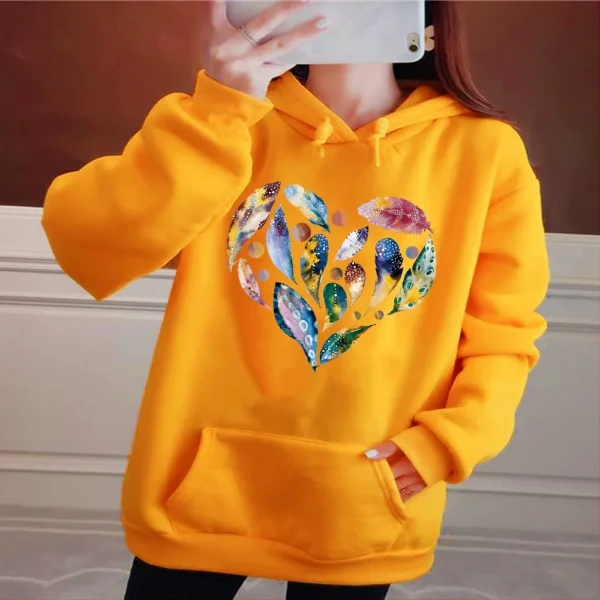 Harajuku Womens Sweater Lazy Hoodie Sportswear Pullover Casual Shirt Ladies Winter Jacket 2021year Retro Hoodie Cartoon Print - Image 6