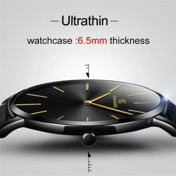 Ultra Thin Men Watch Leather