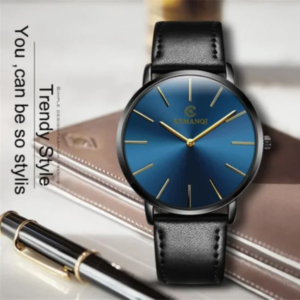 Ultra Thin Men Watch Leather - Image 5