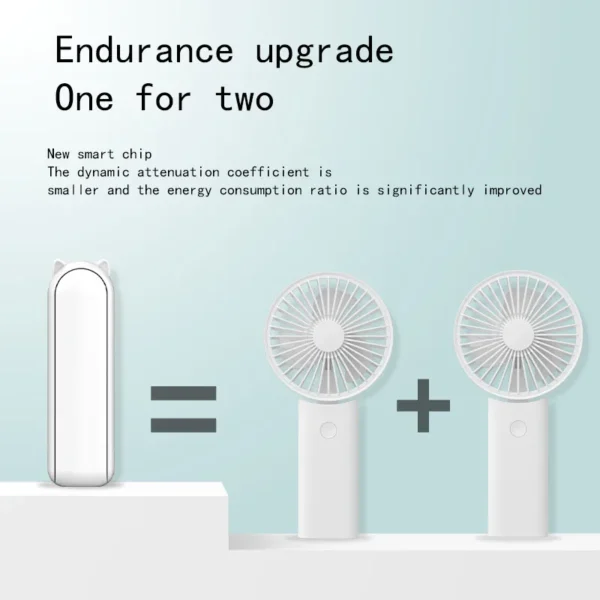 Portable Folding Electric Fan 3-in-1 Mini Handheld - Image 5