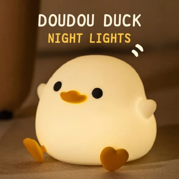 Doudou Duck night light automatic clap silicone lamp