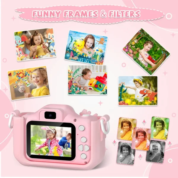 Children Camera 1080P HD Toddler Digital Video Camera 2.0-inch Kids Camera with Silicone Case - Image 3