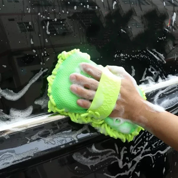 Microfiber Car Washer Sponge Cleaning Car Care Detailing Brushes Washing Towel Auto Gloves - Image 2