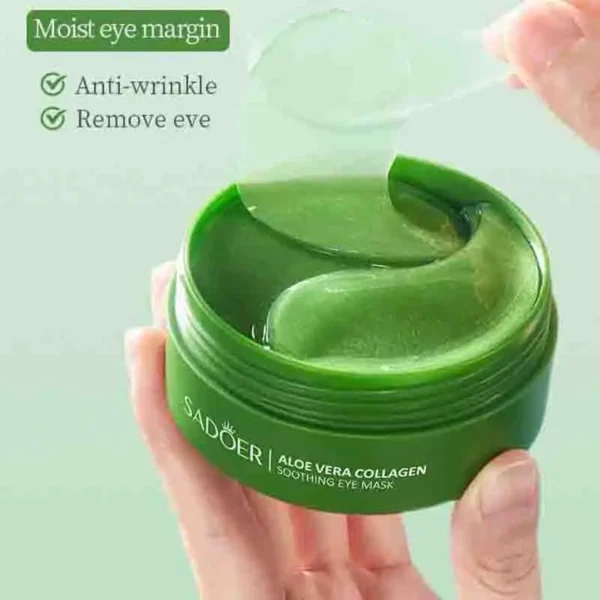 60pcs Aloe Vera Collagen Eye Mask Anti Dark Circles Removal - Image 5