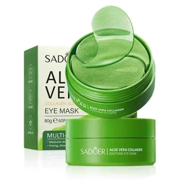 60pcs Aloe Vera Collagen Eye Mask Anti Dark Circles Removal