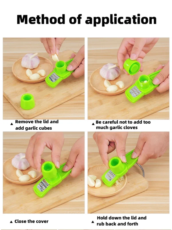 Garlic Press Crusher Manual Mincer Chopping Tool Garlic Masher - Image 5