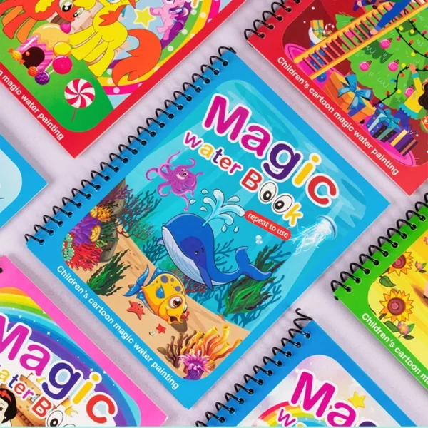 Montessori Toys Reusable Coloring Book Magic Water Drawing Book for Kids - Image 2