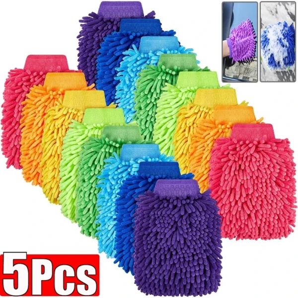 Microfiber Ultra Absorbent Auto Gloves Car Wash Sponge Scratch Free