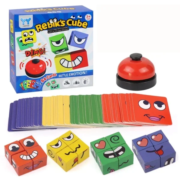 Kids Face Change Expression Puzzle Building Blocks