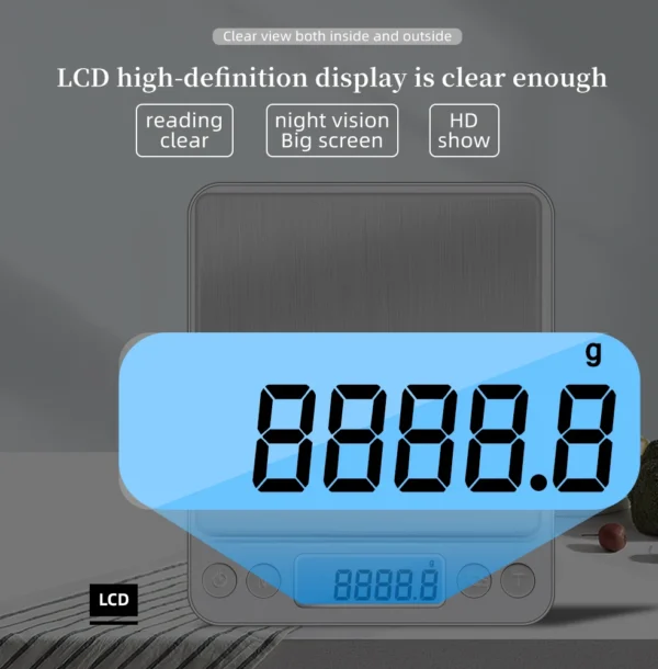 Mini Digital Electronic Scale LCD Display Jewellery, Kitchen 3kg Weighting - Image 4