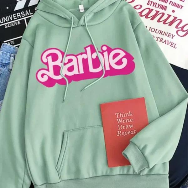 New Adult Men's and Women's Sweatshirt Hoodie Barbie Cartoon Autumn and Winter Sports Loose Comfortable Casual Top Cute Gift - Image 2