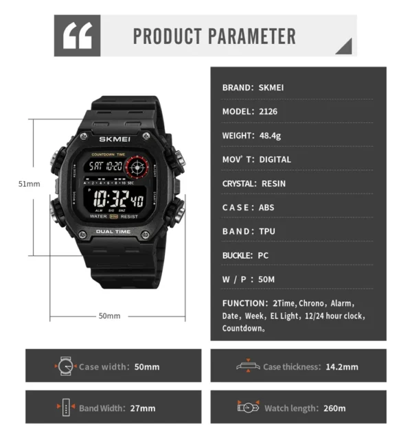 SKMEI Sports Watch - Image 6