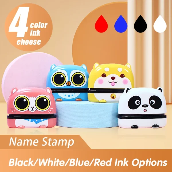 Black/Blue/Red/White Customized Name Stamp