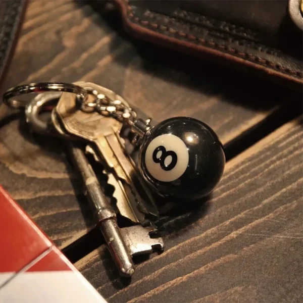 Keychain Black No 8 Billiard Mini Ball - Image 3