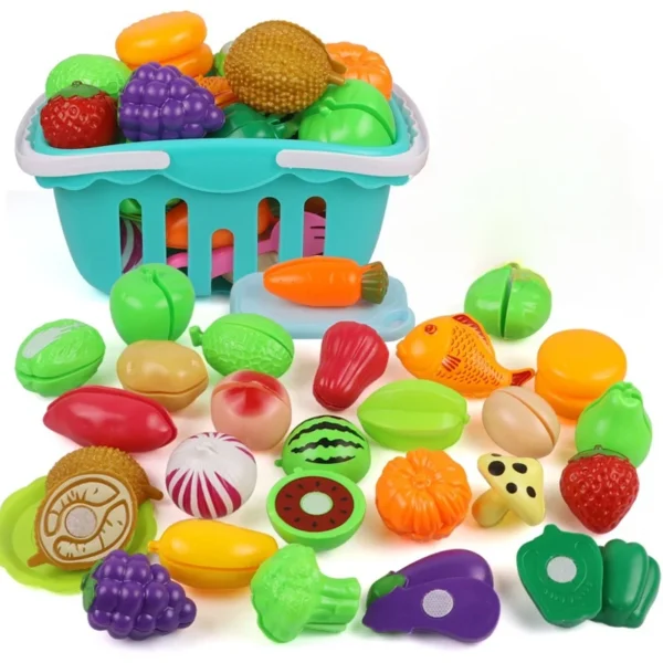 25 PCs Set Fruit and Vegetable Children's Toy Girl Boy Kitchen Food Set - Image 2