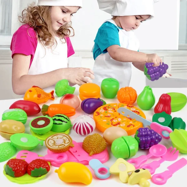 25 PCs Set Fruit and Vegetable Children's Toy Girl Boy Kitchen Food Set - Image 3