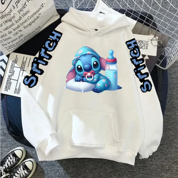 Cute Lilo & Stitch Hoodies Long-Sleeved Sweatshirt Women's Sweatshirts Y2k Hoodies Clothes Stitch Disney Woman Clothing Hoodie - Image 4