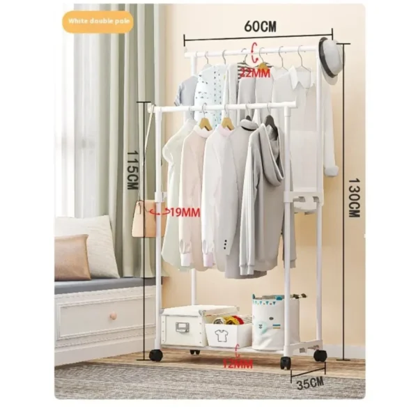 Coat Rack Movable Double Rod. - Image 5