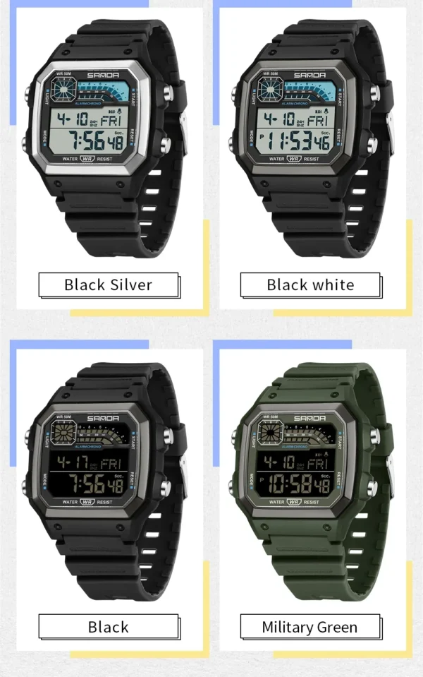 SANDA Men Electronic Watch - Image 6