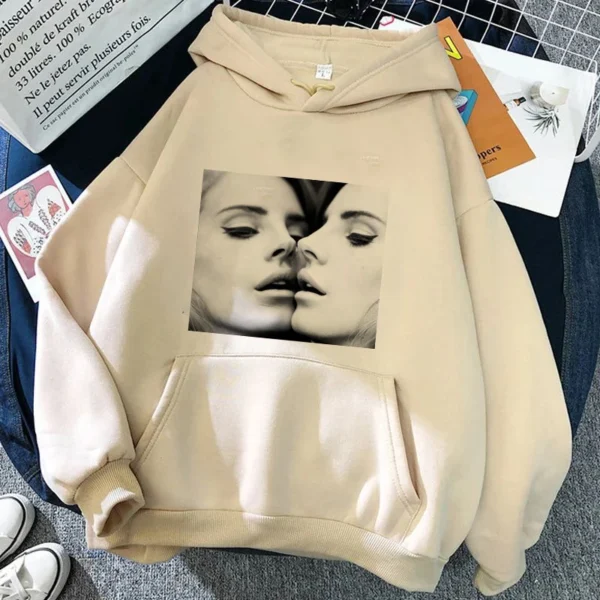 Lana Del Rey Aesthetic Grunge Funny Y2K Hoodie Women Harajuku Streetwear Sweatshirt Pullover Winter Warm Casual Hoody Female - Image 3