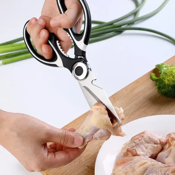 Multi Functional Stainless Steel Household Kitchen Scissors - Image 4