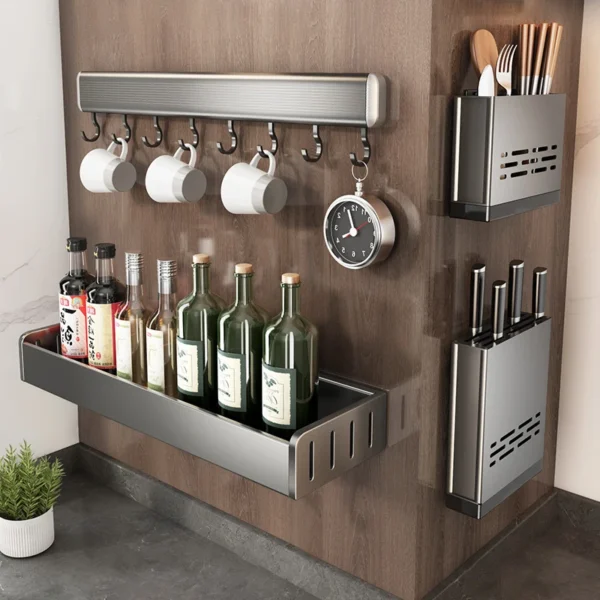 Wall Mounted Kitchen Rack Organizer - Image 4