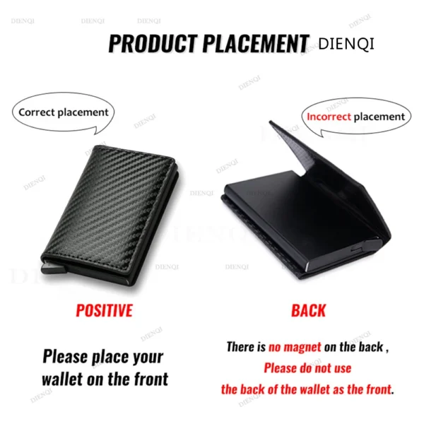 Carbon Fiber Men Business Slim Thin Smart Wallet - Image 2