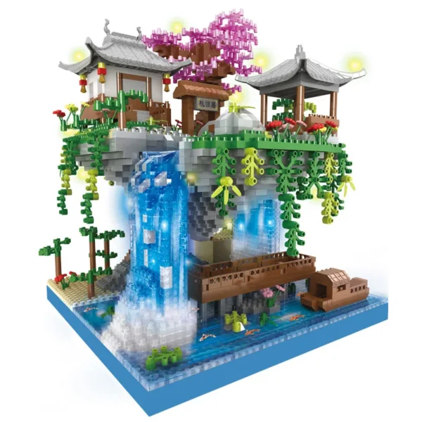 Peach Blossom Pool Castle Building Blocks Assembling - Image 6