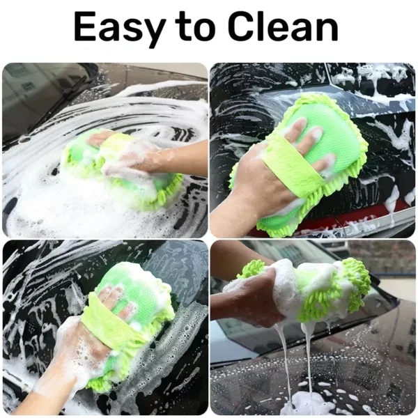 Microfiber Car Washer Sponge Cleaning Car Care Detailing Brushes Washing Towel Auto Gloves - Image 6