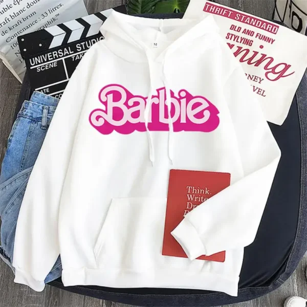 New Adult Men's and Women's Sweatshirt Hoodie Barbie Cartoon Autumn and Winter Sports Loose Comfortable Casual Top Cute Gift - Image 6