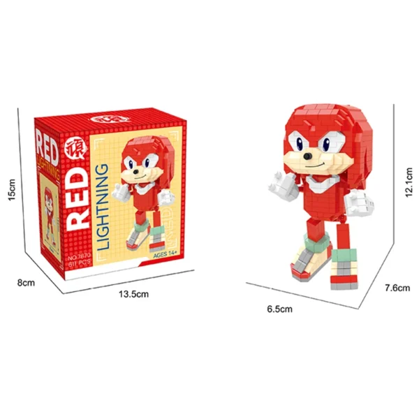 Cartoon Sonic Building Blocks Action Figure - Image 3