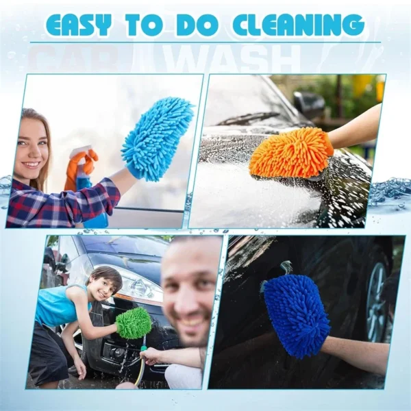 Microfiber Ultra Absorbent Auto Gloves Car Wash Sponge Scratch Free - Image 4