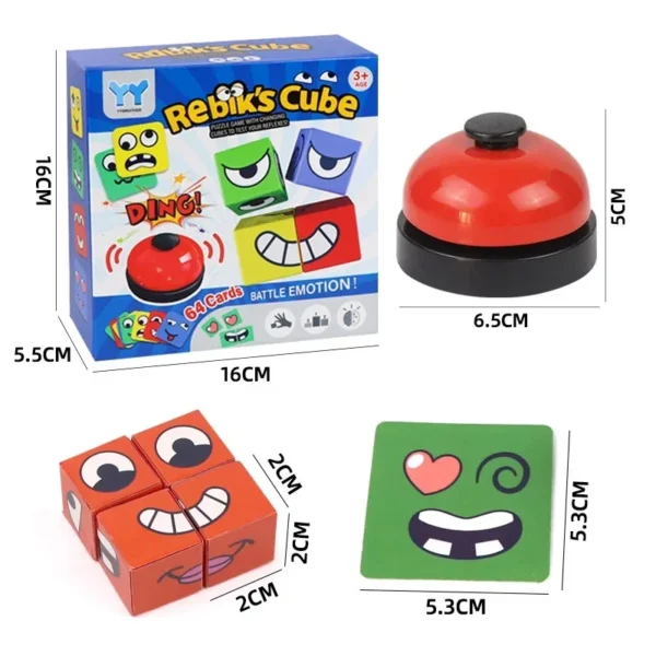 Kids Face Change Expression Puzzle Building Blocks - Image 5