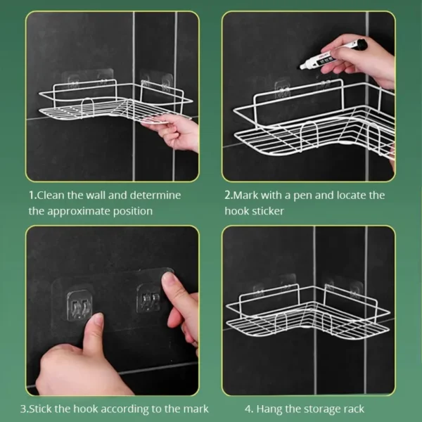 Triangle Storage Rack For Kitchen Bathroom - Image 5