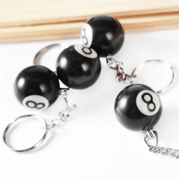 Keychain Black No 8 Billiard Mini Ball - Image 4