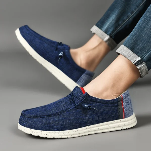 Men Casual Canvas Shoes Mens Loafers - Image 4