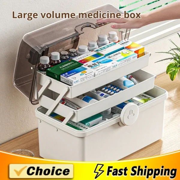 Household multi-layer medicine storage box