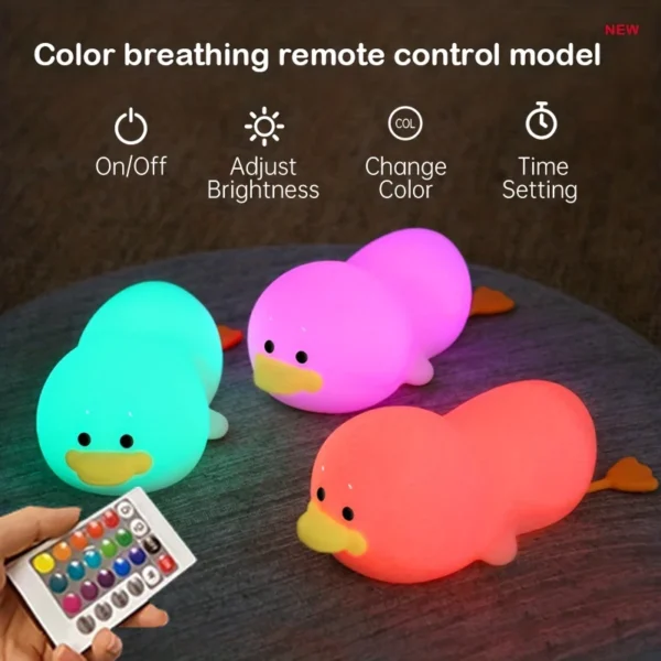 Doudou Duck night light automatic clap silicone lamp - Image 5