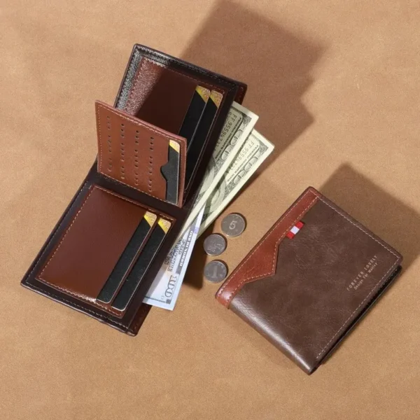 Men Foldable Slim Purses Business Money Credit ID Cards Holder - Image 5