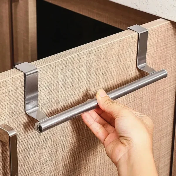 Over Door Towel Bar Hanging Holder Stainless Steel